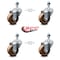 Service Caster 3 Inch High Temp Phenolic Wheel Swivel 10mm Threaded Stem Caster Set SCC SCC-TS20S314-PHRHT-M1015-4 - alternate 5